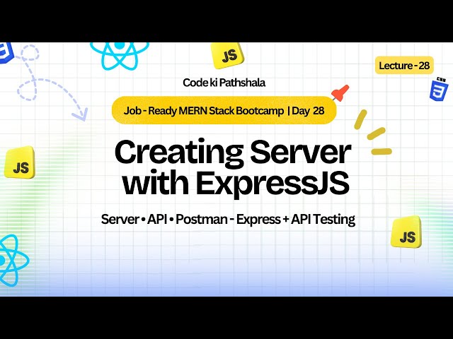 🔴 LIVE: Express JS Backend Setup | Create Server & APIs | Postman Testing | MERN Bootcamp
