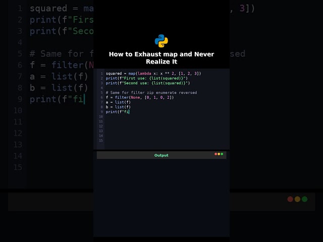 How to Exhaust map and Never Realize It #python