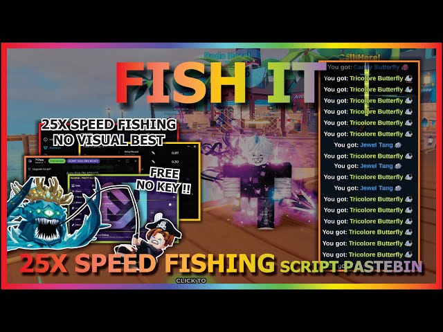 FISH IT Script Pastebin 2026 AUTO FARM, 25X SPEED FISHING, INSTANT FISHING, AUTO PREFECT (NO KEY) ✨🐟