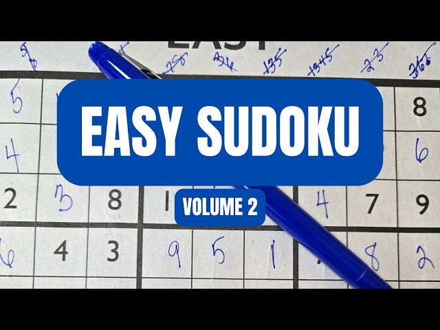 Sudoku Puzzle Solving – Easy Level (Vol. 2) 🔢