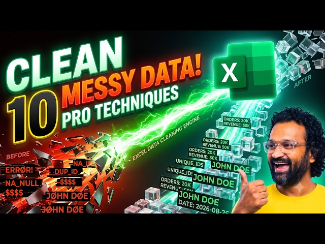 10 Excel Data Cleaning Techniques You NEED Before Analyzing Data