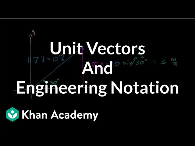 Unit vectors and engineering notation | Two-dimensional motion | Physics | Khan Academy