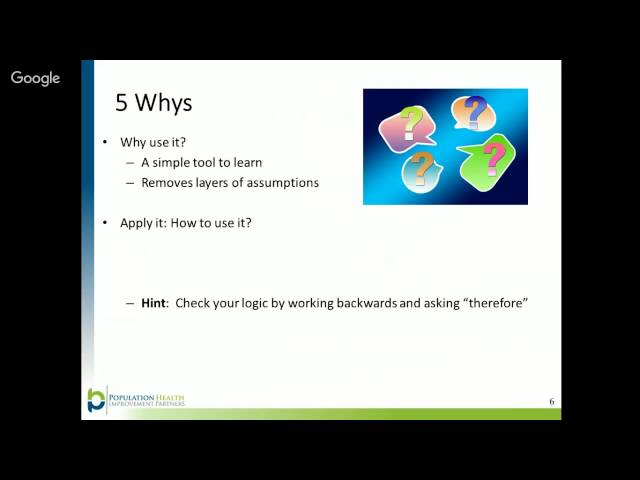 MCH QI Tools: Root Cause Analysis - 5 Whys