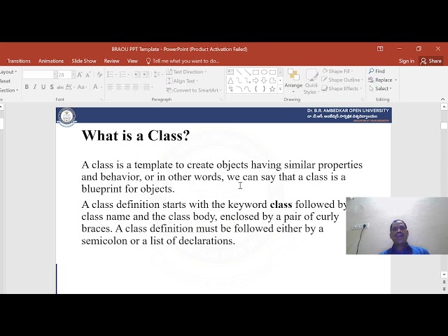 Programming with C & C++ : Unit -10 Classes and Objects Parrt 1