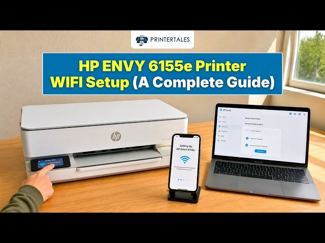 HP Envy 6155e Printer WiFi Setup - Wireless Network Configration | Printer Tales