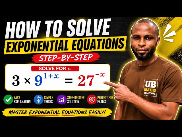 How To Solve Exponential Equations Easily | Step-by-Step Tutorial