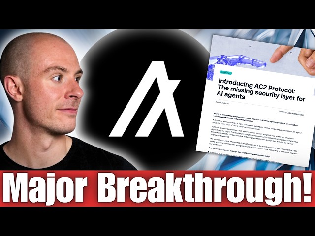 Algorand ALGO Major Breakthrough Unlocking Ai Agent Flood Gates......