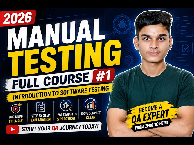 Manual Testing Full Course #1 | Introduction to Software Testing | Beginner to Job Ready 🚀