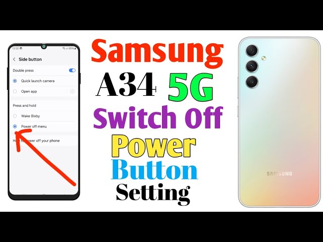 How To Samsung Galaxy A34 5G Power Off Button Setting✅Switch Off😲(Uzzol Technology)