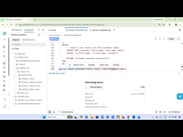 Stored Procedures in Snowflake, Snowflake, Master Snowflake