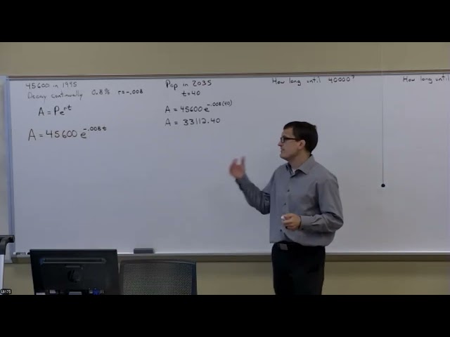 PreCalculus - Solving Exponential Application Problems. Recorded on 10/16/2025