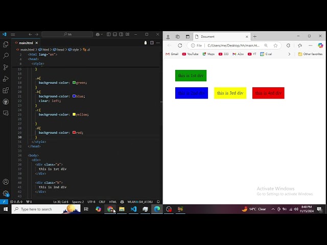 CSS Float And Clear tech vision Amharic version  2024