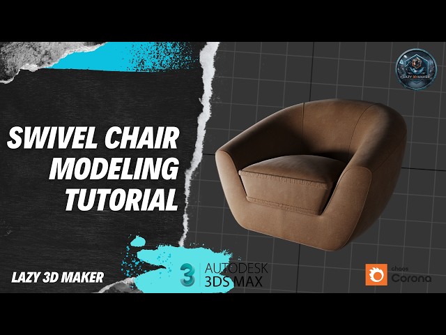 Swivel Club Chair Modeling Tutorial in 3ds Max.