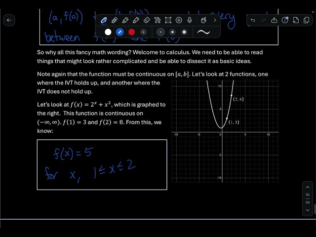 Calculus 1.13 Video - Intermediate Value Theorem