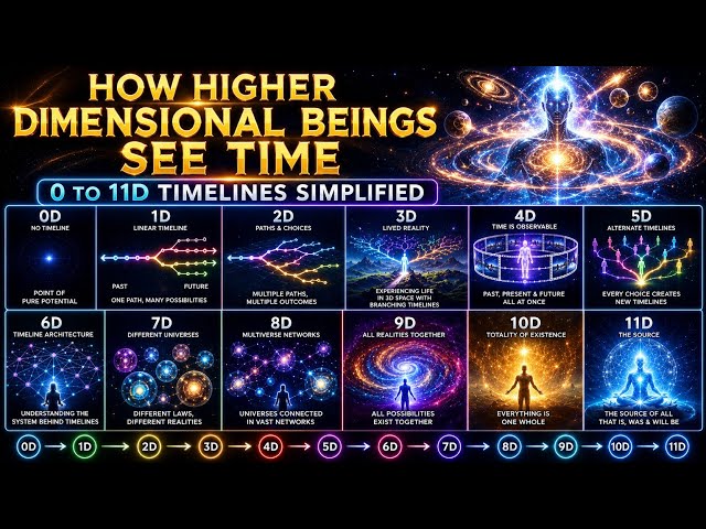 How Higher Dimensional Beings See TIME (0D To 11D TIMELINES Simplified) 