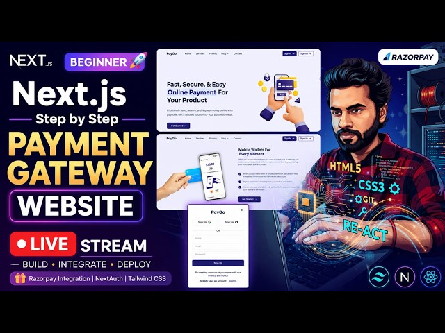 🚀Build a Beginner Nextjs Step by Step Tutorial Payment Gateway Website UI #projects #nextjs #gateway