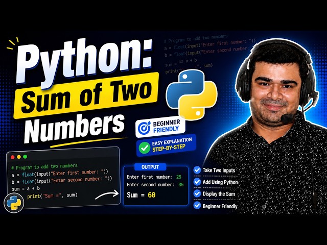 Sum of Two Numbers in Python | Python Tutorial