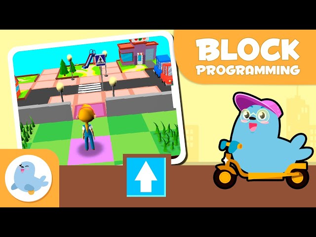 👧 BLOCK PROGRAMMING for Kids 🤖 Episode 1 ⏫ Go Forward