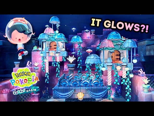 I Built a GLOWING Jellyfish Village in Pokémon Pokopia! 🪼 NEW Bubbly Basin DLC