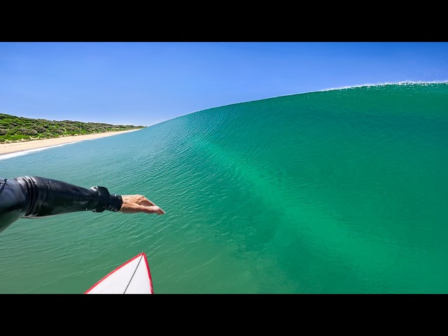 SURFING PERFECT WAVES UP THE COAST! (RAW POV)