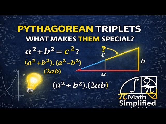 Pythagorean Triplets: How to Find Them Using a Simple Formula |  #Geometry #MathTips