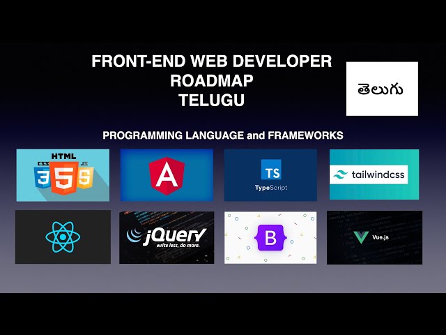 FRONT-END WEB DEVELOPER complete roadmap in Telugu.