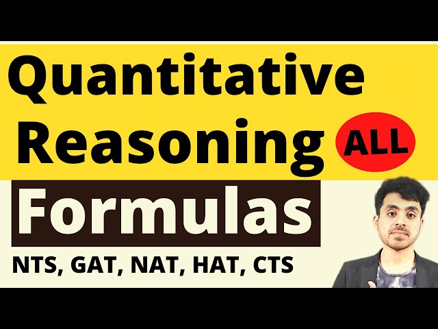 Quantitative Reasoning Formulas | Full Quantitative Reasoning Portion For NTS, GAT General , NAT HAT