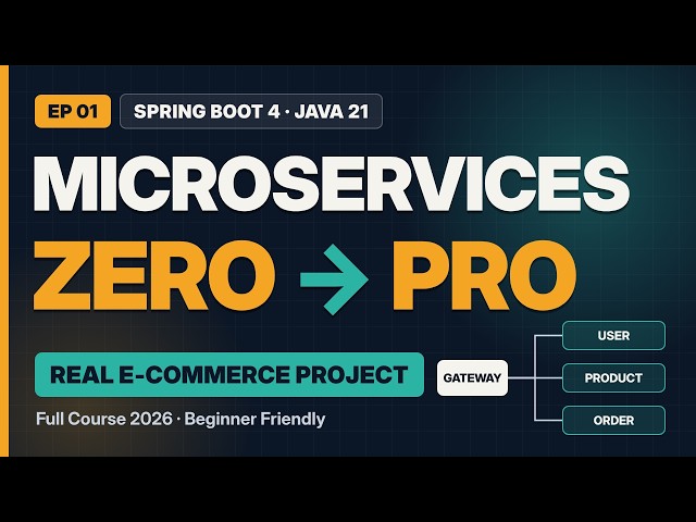 Spring Boot Microservices Full Course 2026 | Build a Real E-Commerce Project (Ep 1)