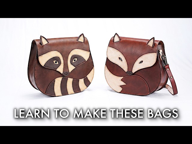 How to Make a Fox or Raccoon Leather Bag - Complete Video Tutorial