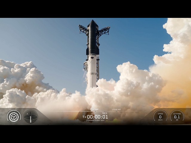 SpaceX launches Starship on 13th flight test, booster splashes down