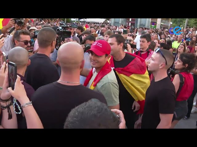 The protest for the defense and unity of Ceuta, interrupted by Vito Quiles