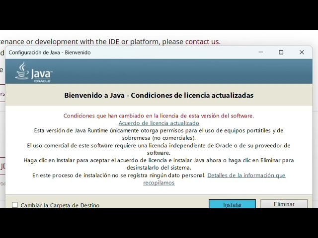Configuración de entorno de trabajo para Java 