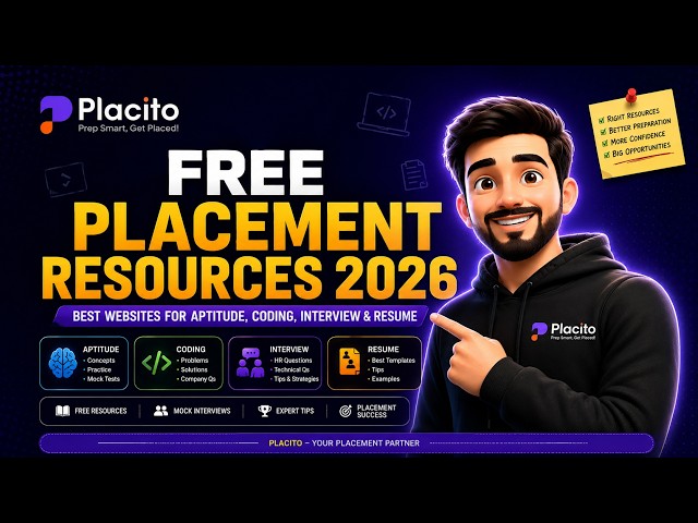 FREE Placement Resources 2026 | Best Websites for Aptitude, Coding, Interview & Resume