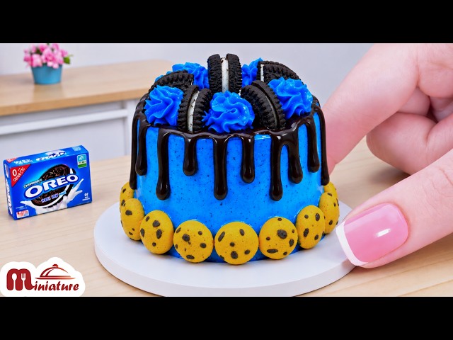 💙 So Beautiful Mini Blue OREO Drip Cake Decorating Ideas | ASMR Cooking Mini Food