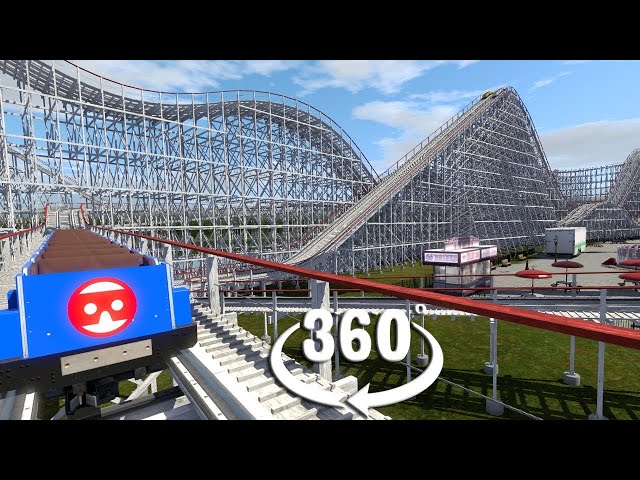 VR 360 Roller Coaster video of Colossus Six Flags for virtual reality   Quest    4K