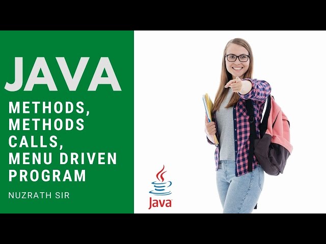 Methods in Java | Menu Driven Program | Procedural | Method Calls