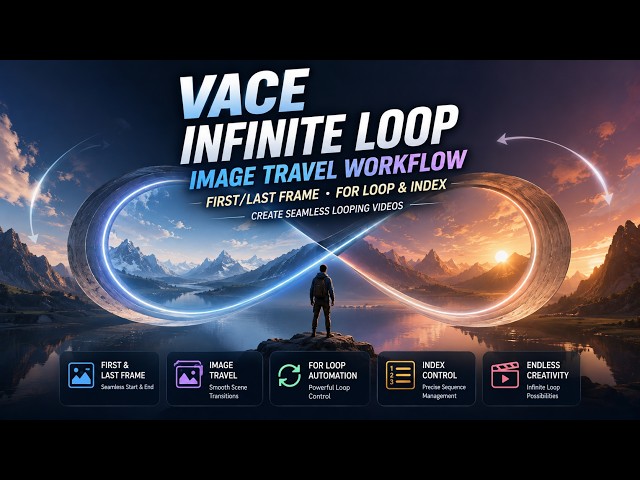 VACE Infinite Loop Image Travel Workflow: First/Last Frame + For Loop Index Control
