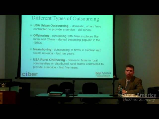 Rural Sourcing: The OnShoring Advantage -- part 1