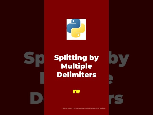 RegEx | Split Text by Multiple Delimiters #python #shorts