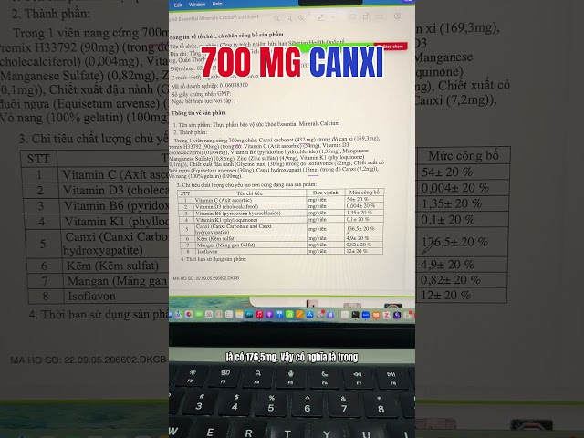 700 mg of Calcium #AnnaDinhDuong #YoboAcademy #calcium #readlabels #nutritioncoach