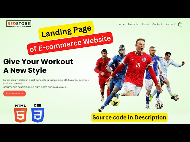 E-commerce Responsive Website Landing Page using HTML & CSS | #webdevelopment #landingpage