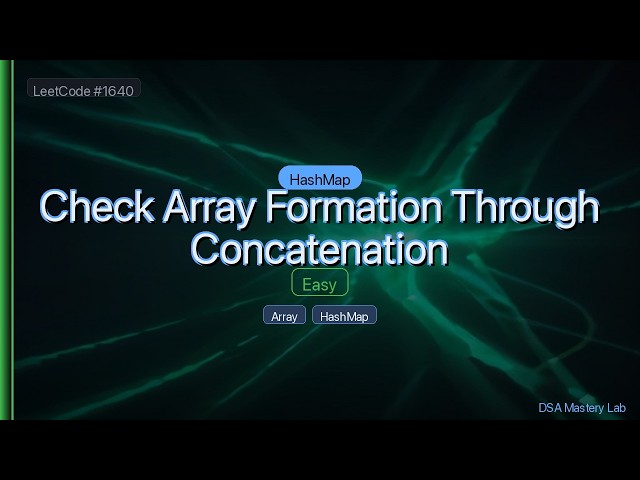 LeetCode 1640: Check Array Formation Through Concatenation — The HashMap Trick (C#)