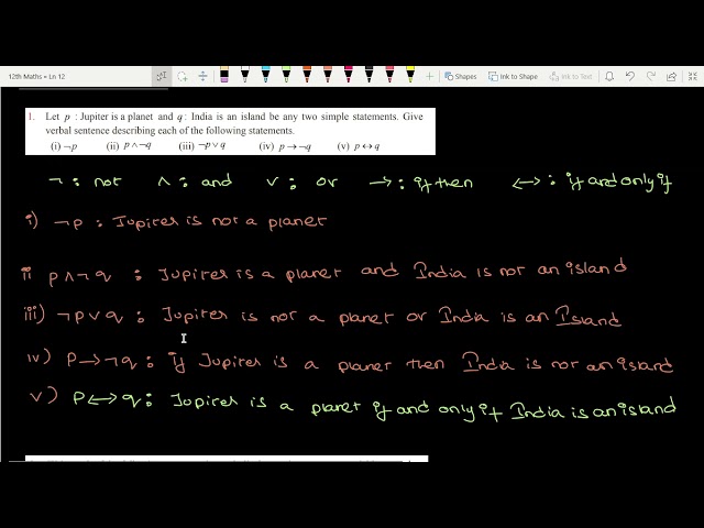 12th Maths Exercise 12.2 1st Sum | Discrete Mathematics