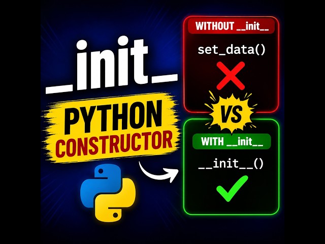 What is __init__ in Python? | Constructor Explained in OOPS