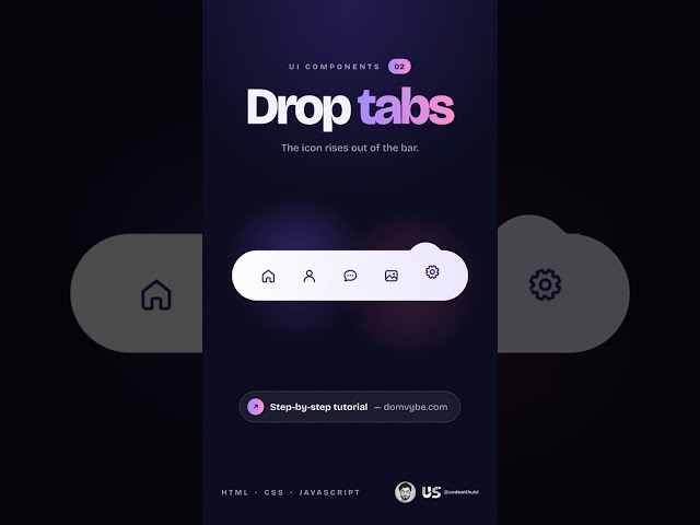 This tab bar is made of liquid (HTML, CSS & JS)