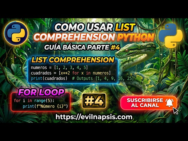 Como usar List Comprehension en Python - Guia Básica Parte 4