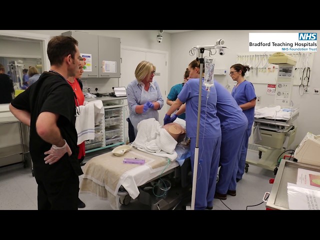 Real-time simulation scenario of a perimortem cesarean section