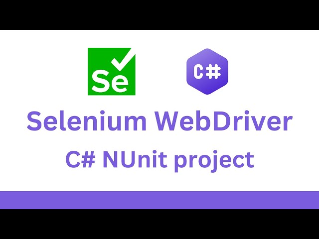 Selenium C# Tutorial: create a Selenium project
