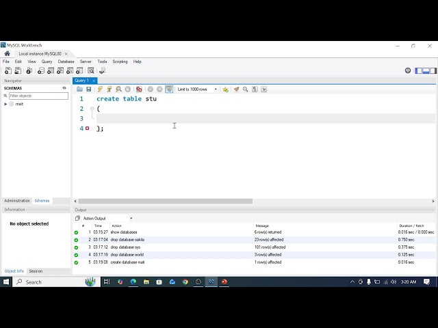 MySQL Workbench First Class