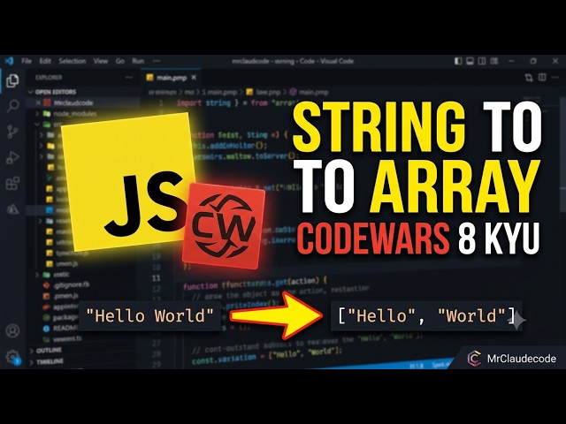 JavaScript Fundamentals: Convert a String to an Array (CodeWars 8 Kyu)